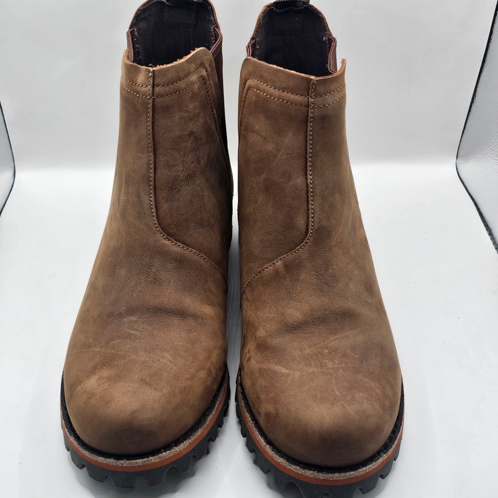 Chaco Fields Chelsea Waterproof Brown Leather Boots Womens 9.5 JCH108886
